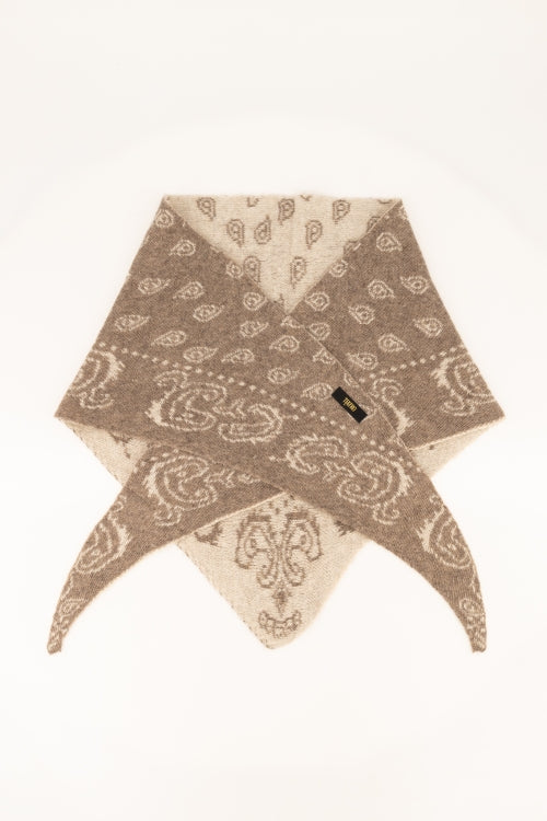 Hollis sjaal Dark Taupe/Cream
