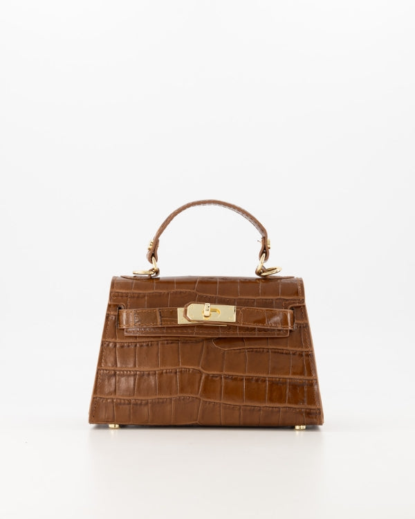 Tas Grace croco cognac