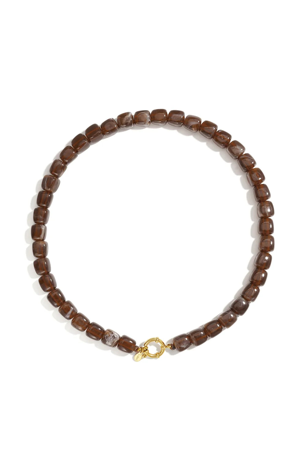 Perlenkette 15mm Khaki 219463