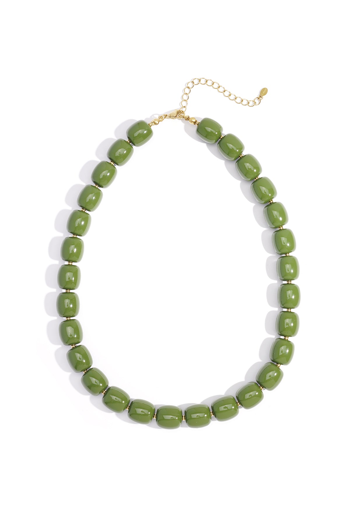 Ketting Kralen Legergroen 219531 - Bij Keesje - Ketting