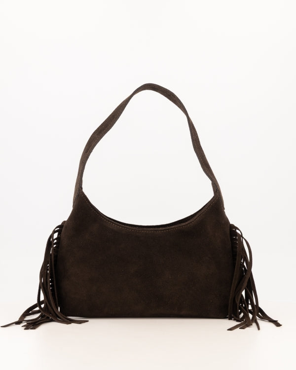 Tas Siena suede donkerbruin