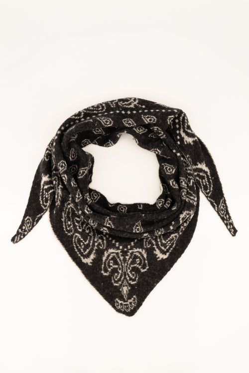 Hollis sjaal Black/Cream