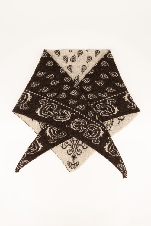 Hollis sjaal Dark Brown/Cream