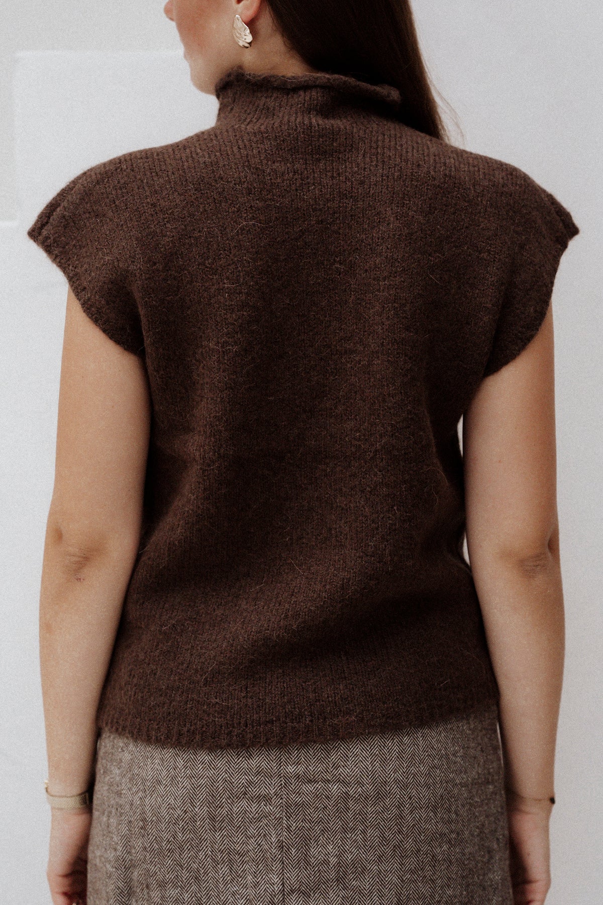 Jona Knit Top Brown Melange