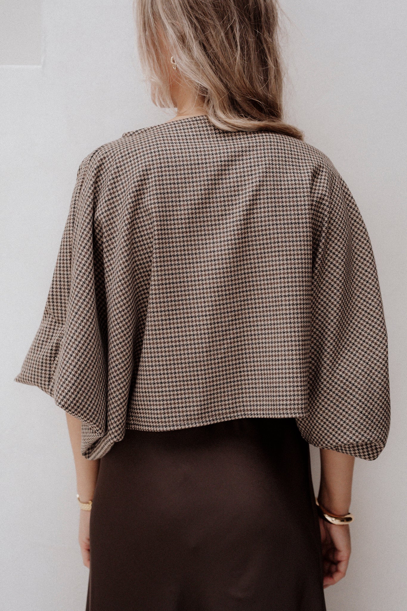 Ellen Ruit Blouse Bruin
