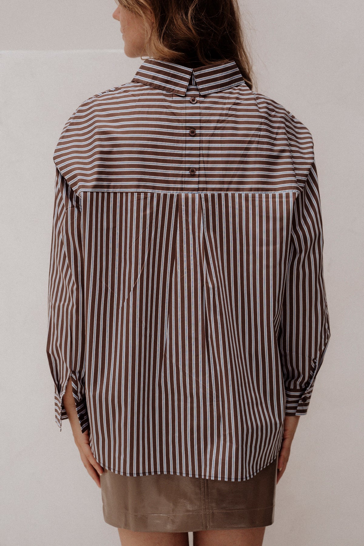 Eliz Bluse Streifen Braun Blau
