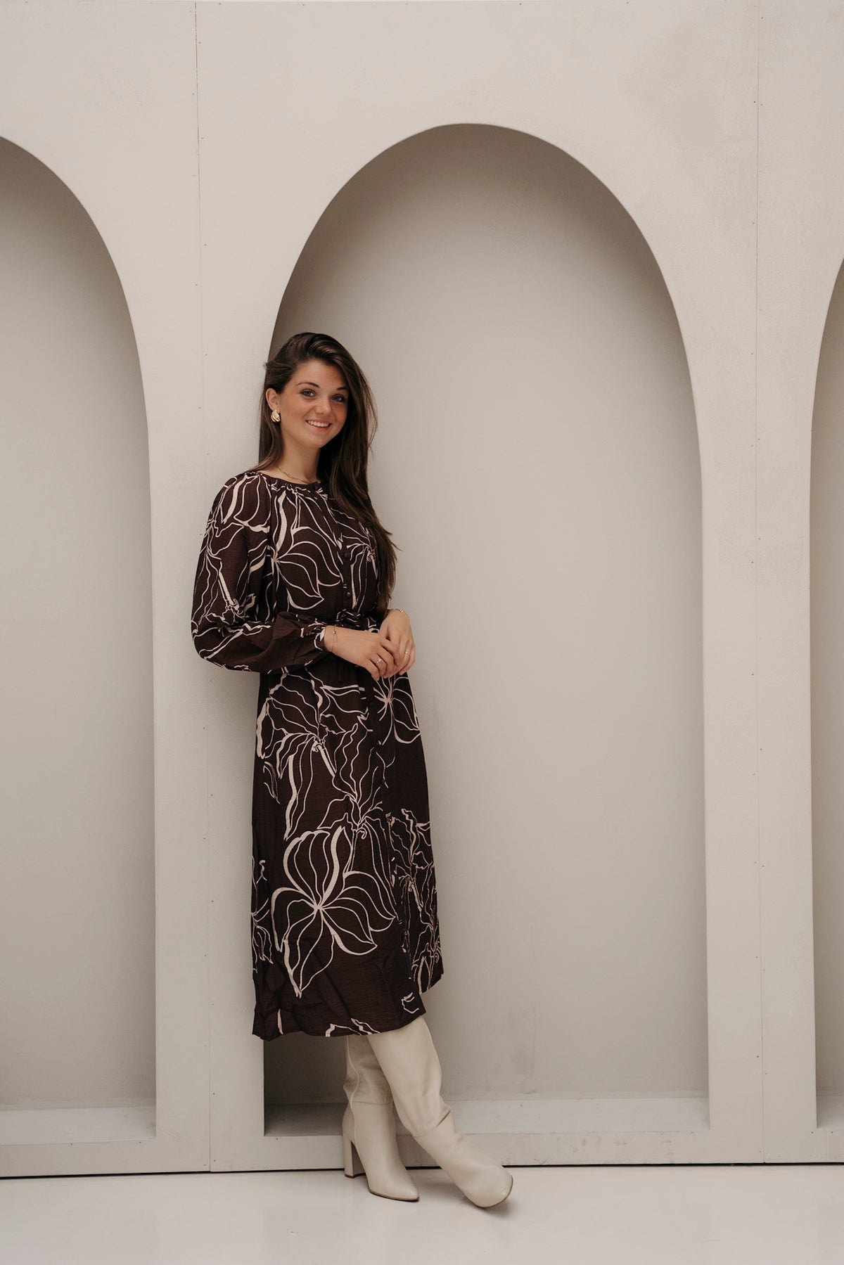 SL Kleid Braun/Sand 26643