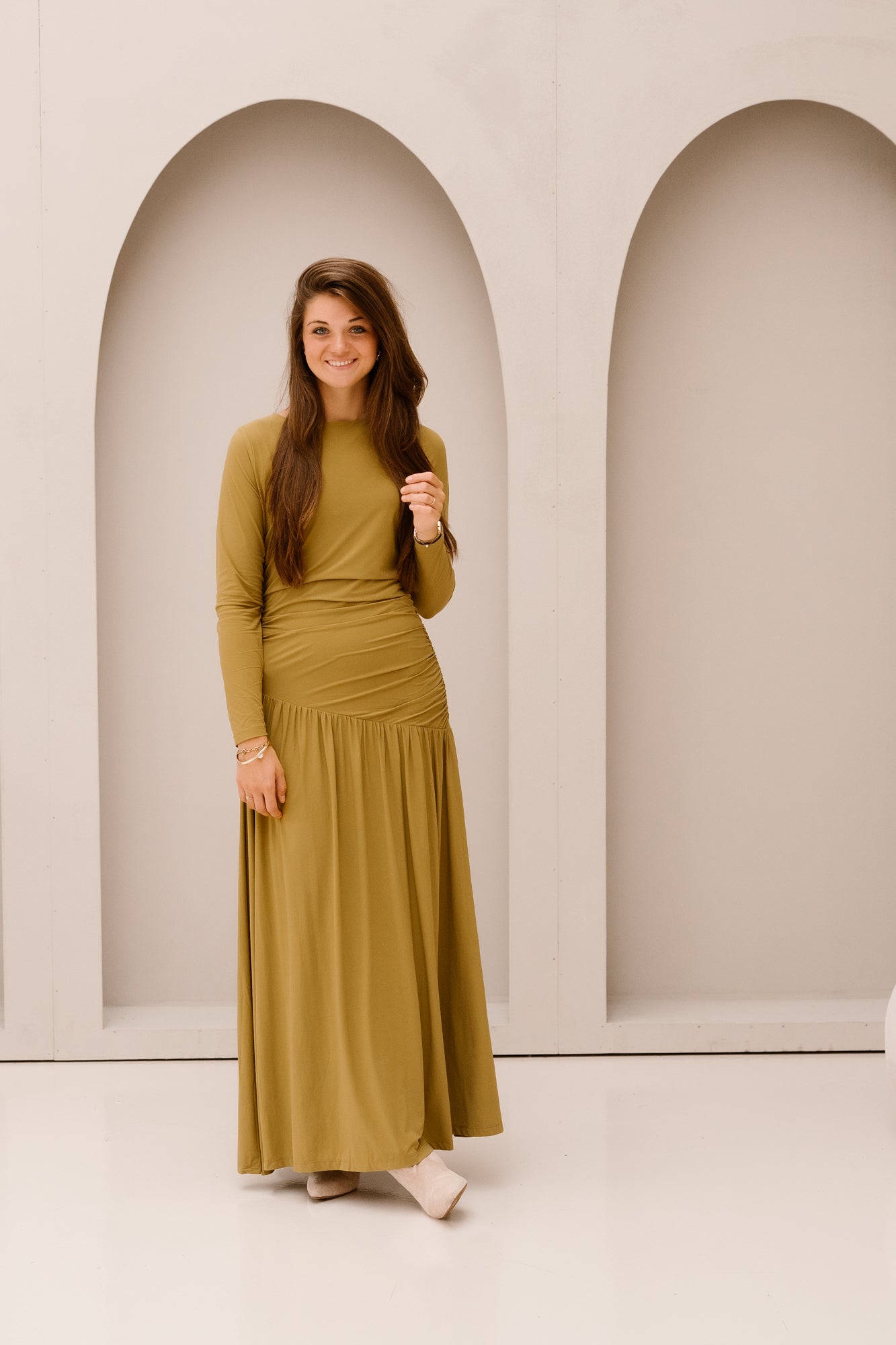 Dress Long Light Olive Oil - 202867