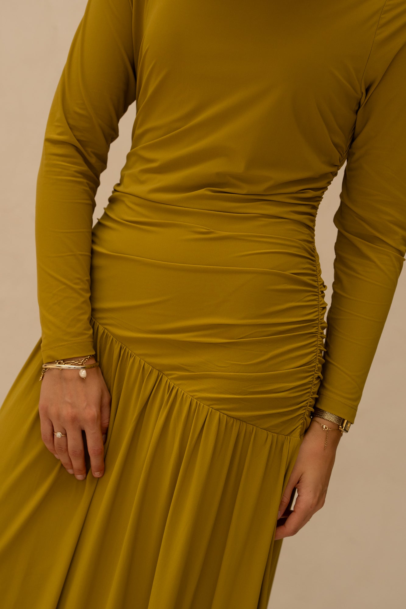 Dress Long Light Olive Oil - 202867