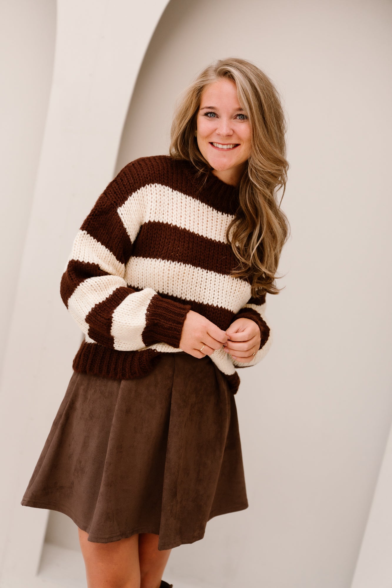 Brianna Knitted Sweater Dark Brown
