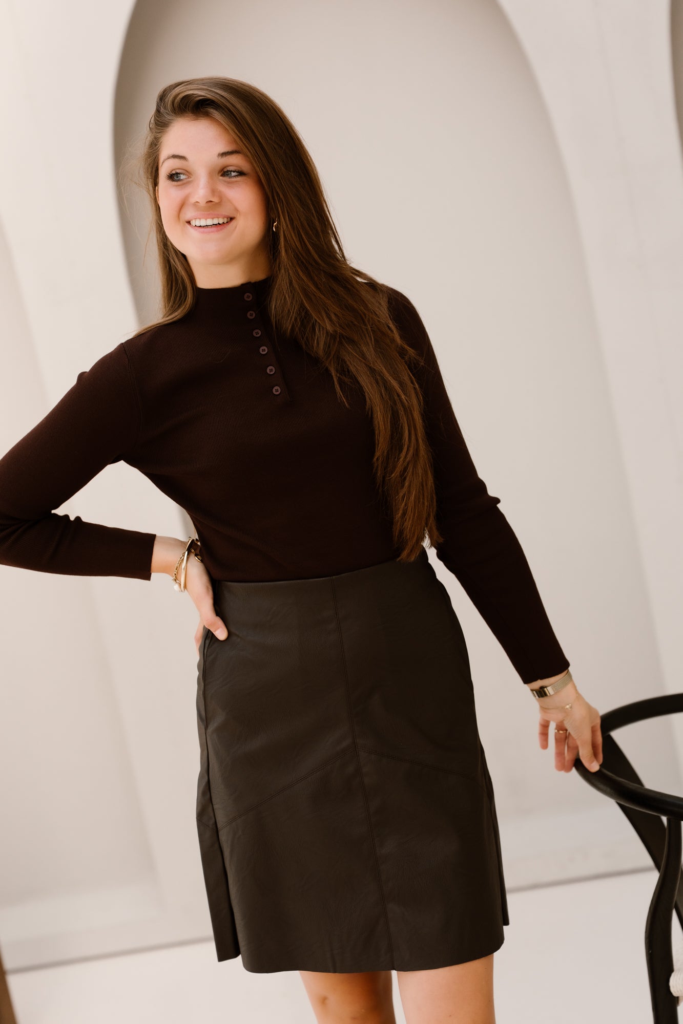 Elena Long Sleeve Brown