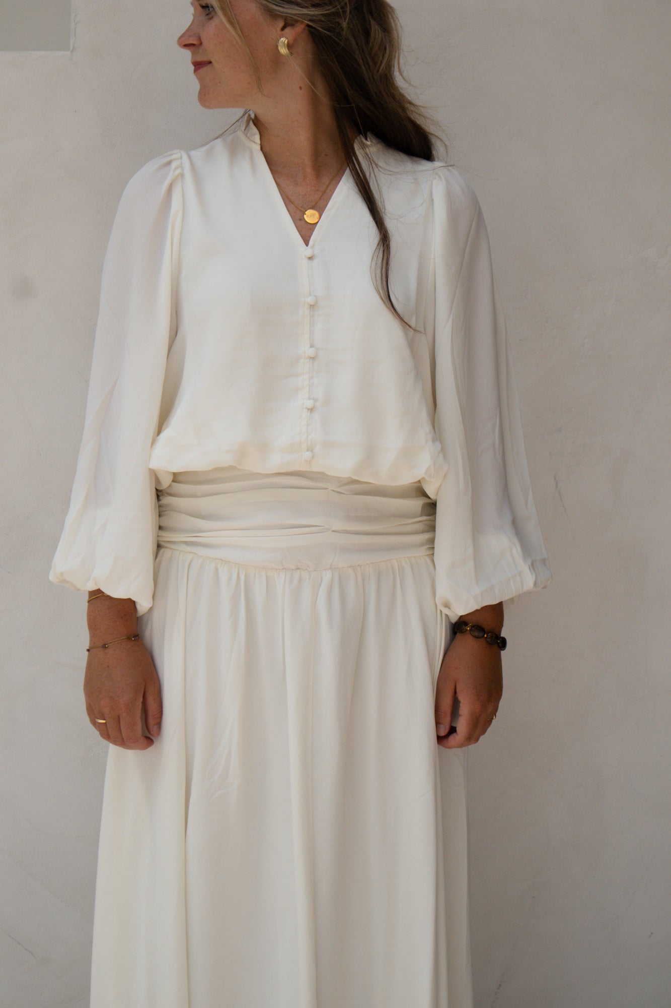 Vivette Woven Blouse Off White