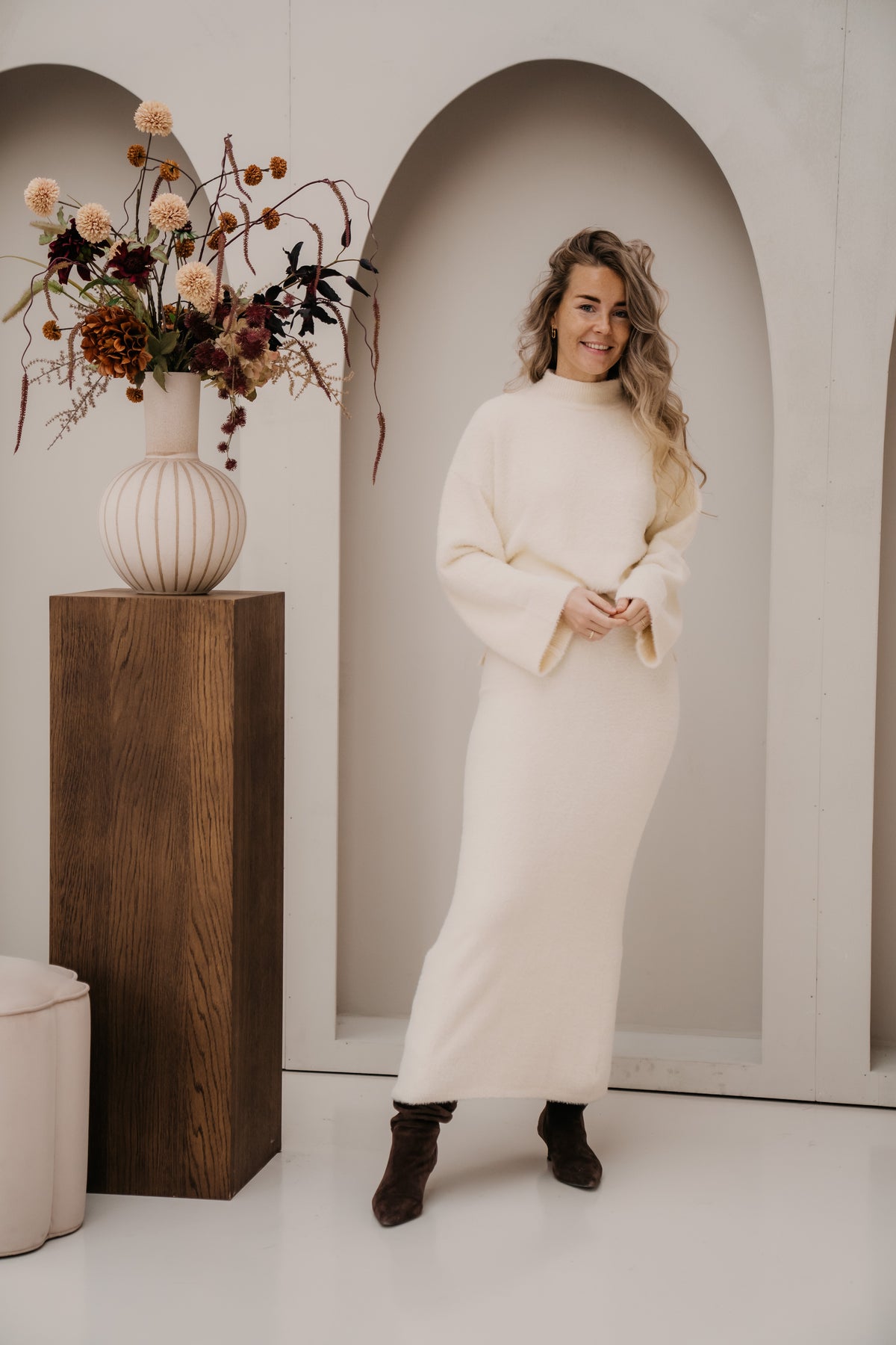 Marilyn knitted skirt Off-white
