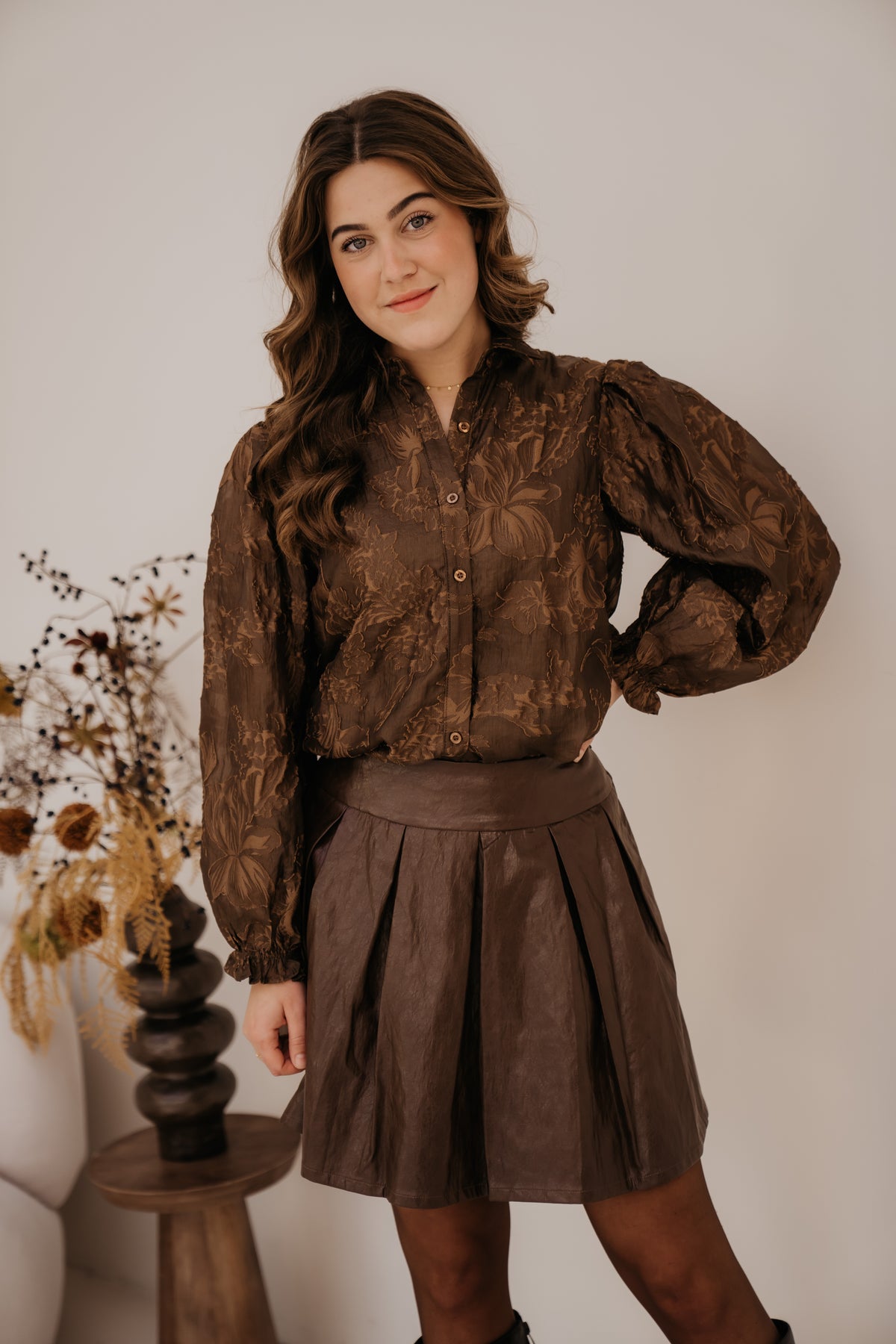 Donna blouse Coffee Brown