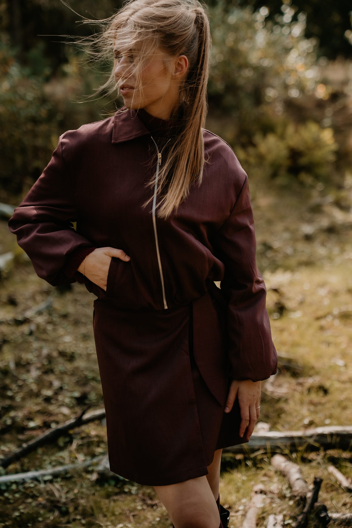 Marit Bomberjacke Pflaume