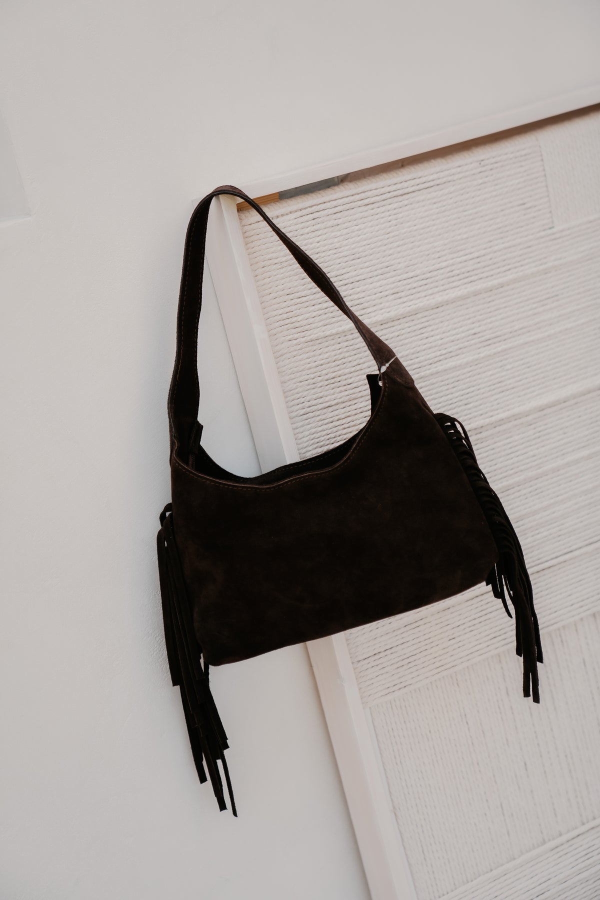 Tas Siena suede donkerbruin