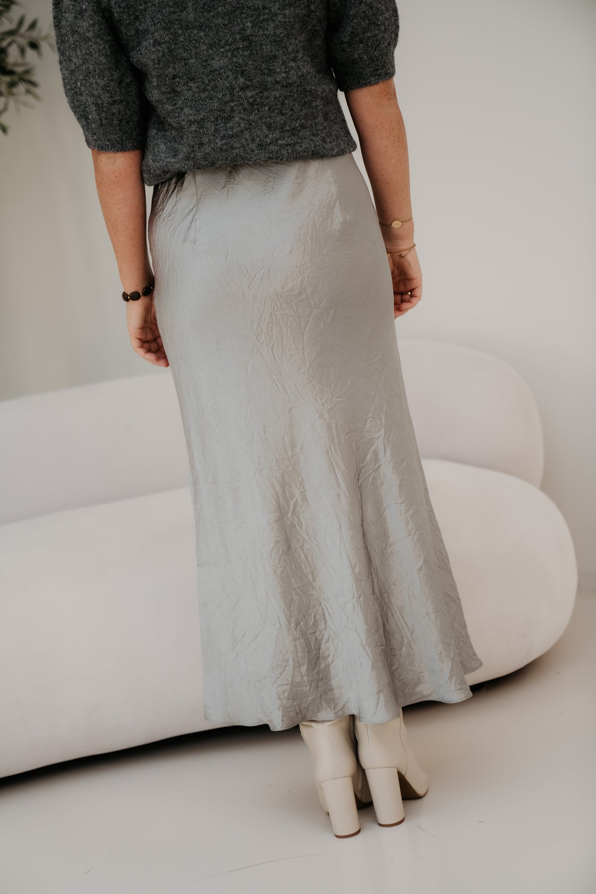 Skirt Long Acetate Light Grey 05547