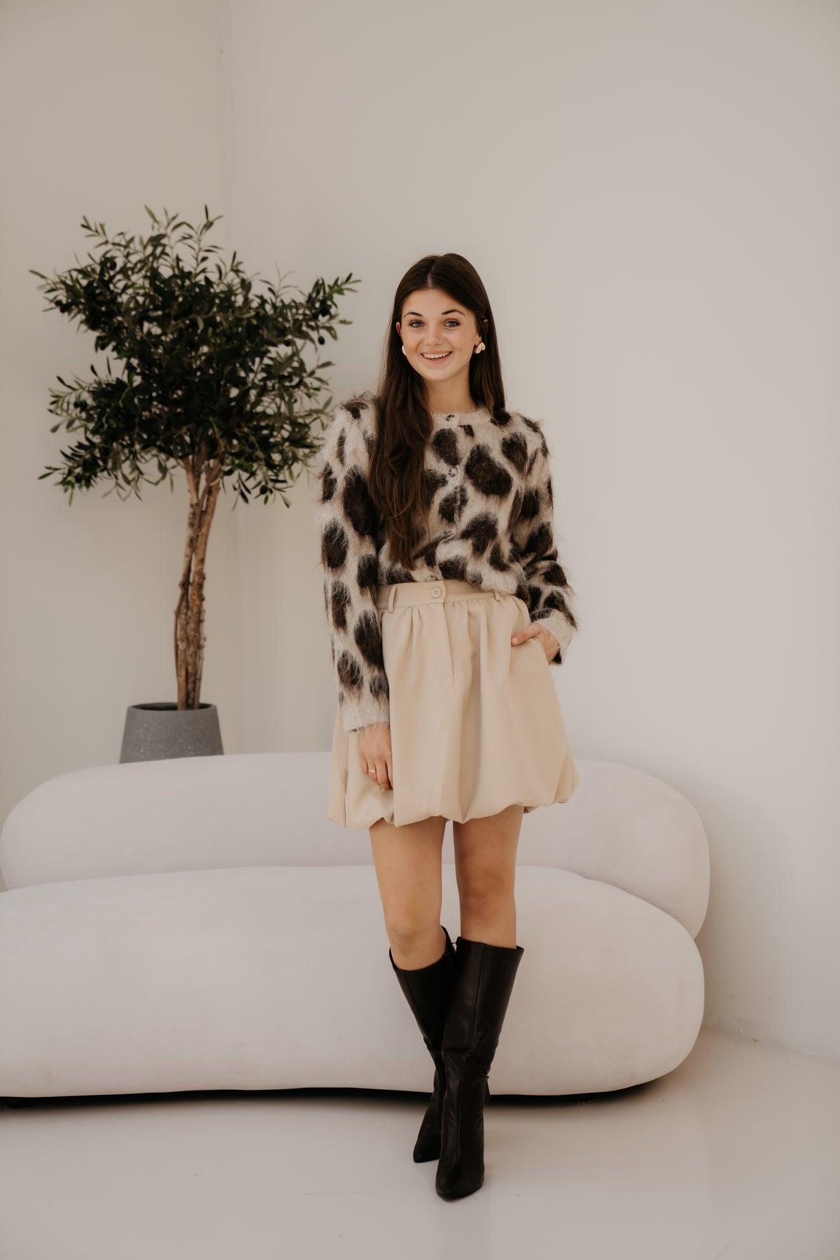 Balloon skirt beige