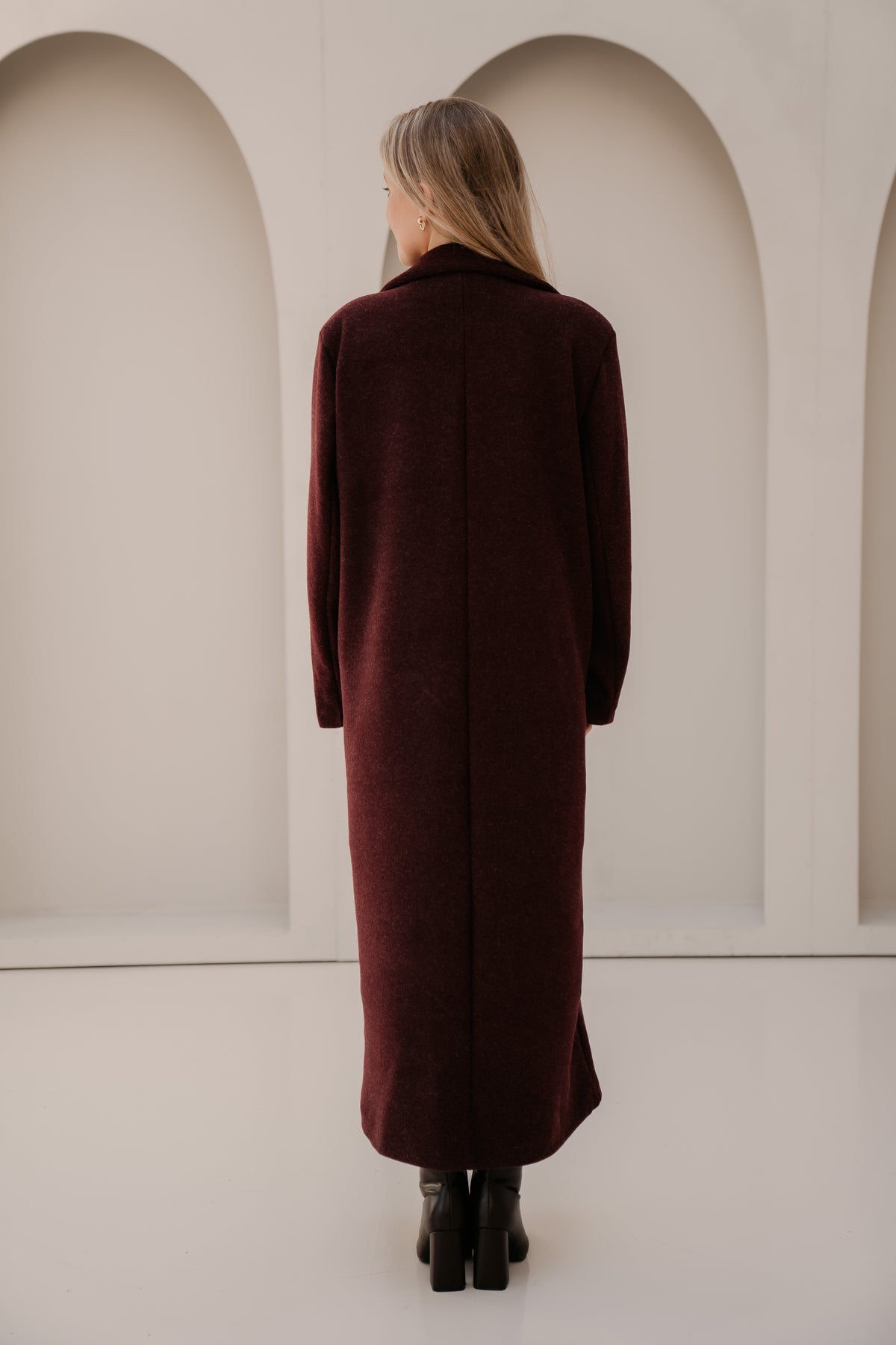 Amke bordeaux maxi coat