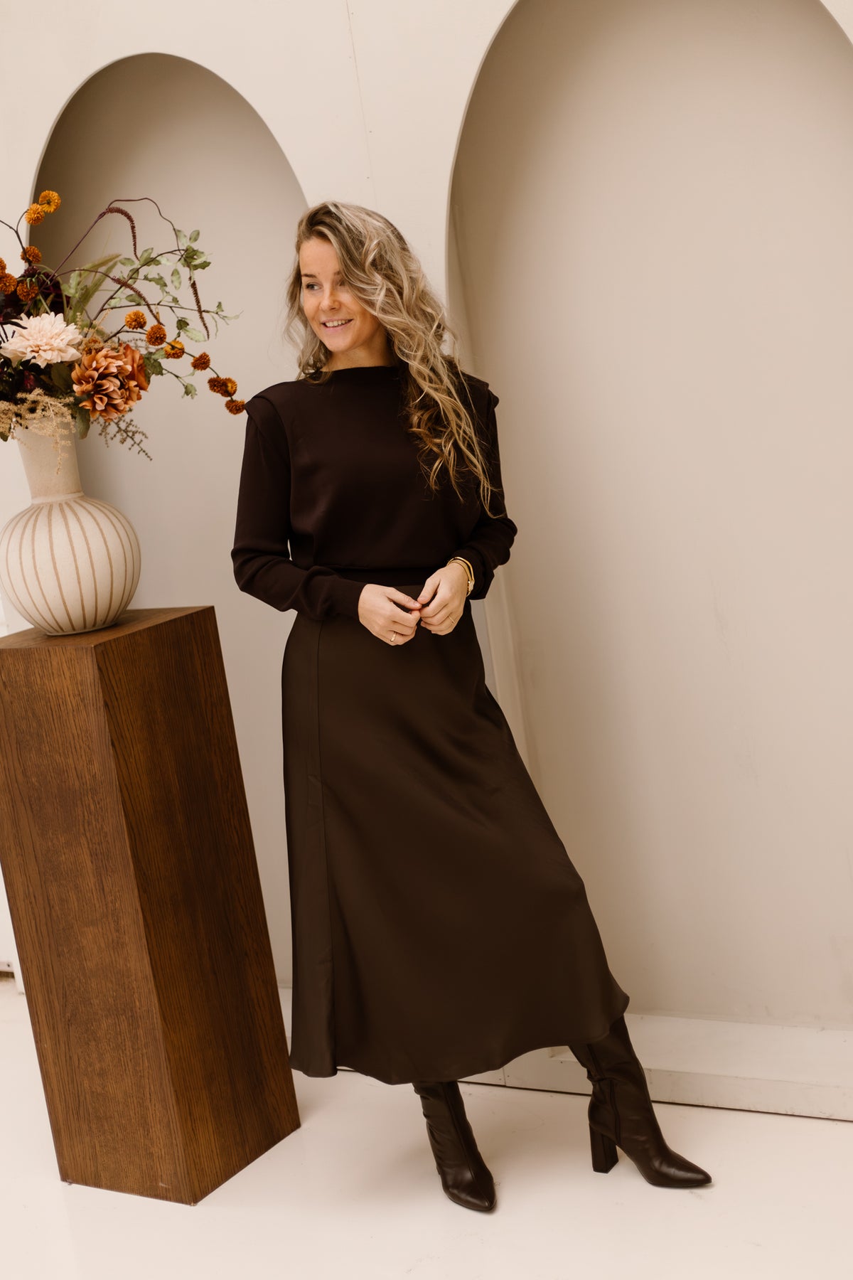 Noore top brown