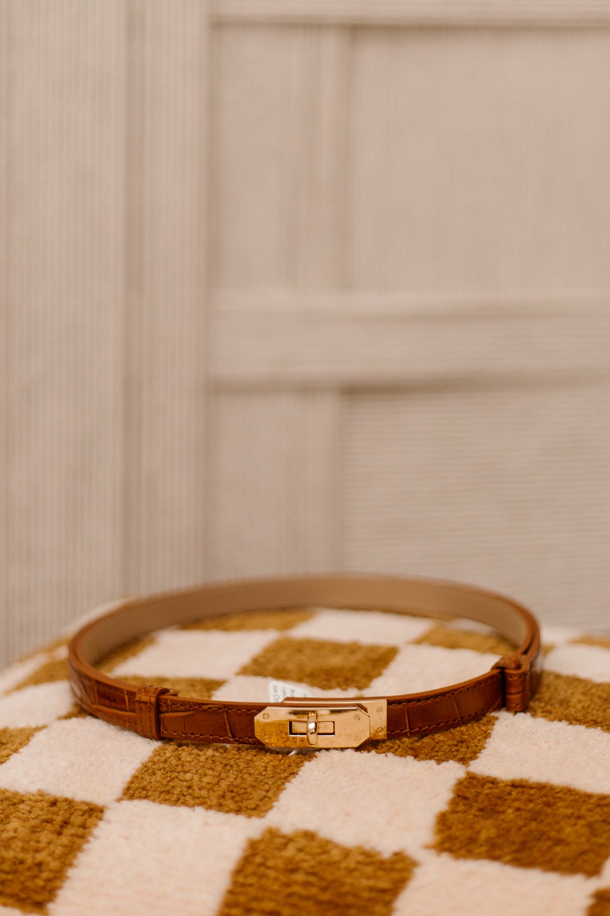 Garcia riem croco cognac