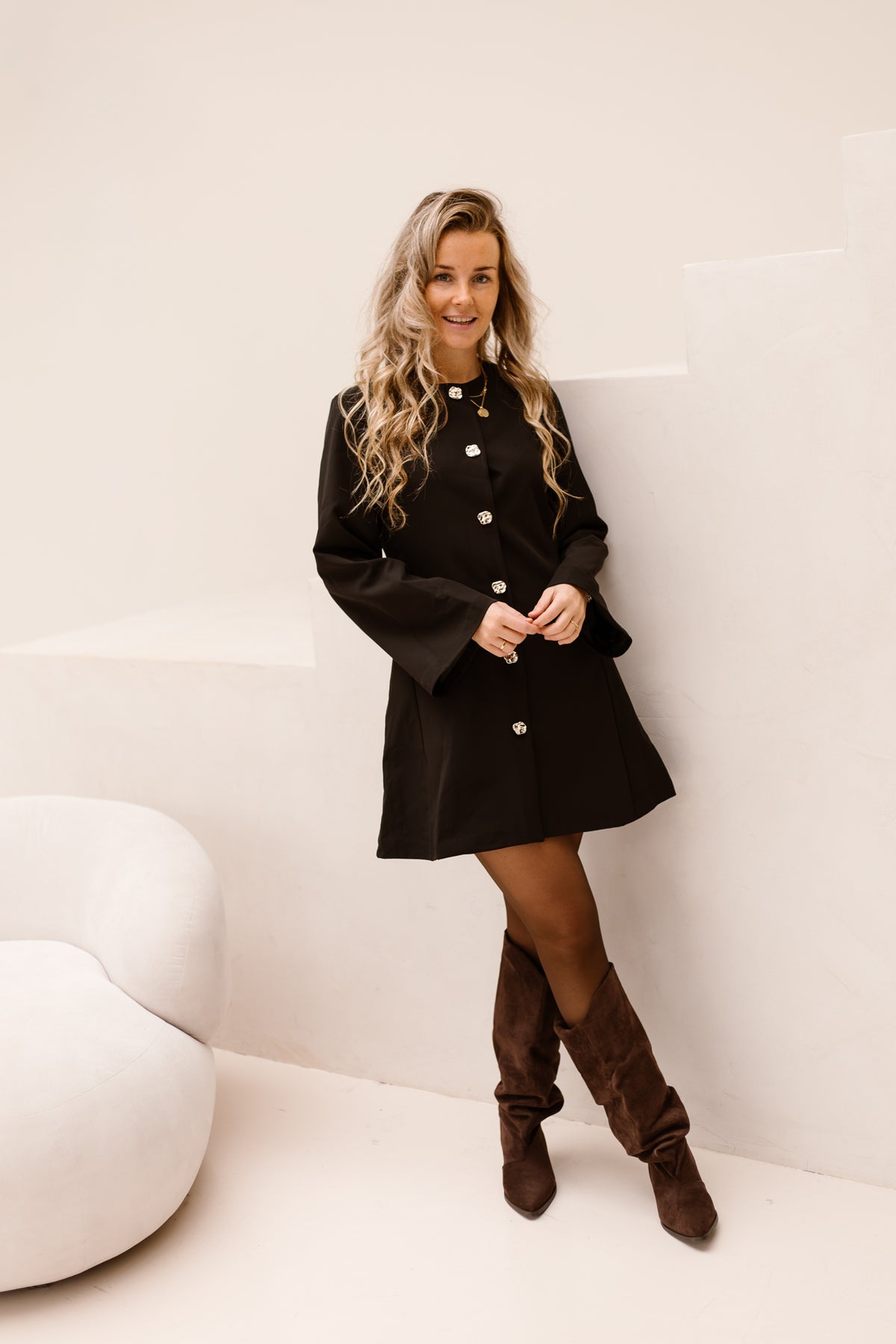 Erika blazer dress black