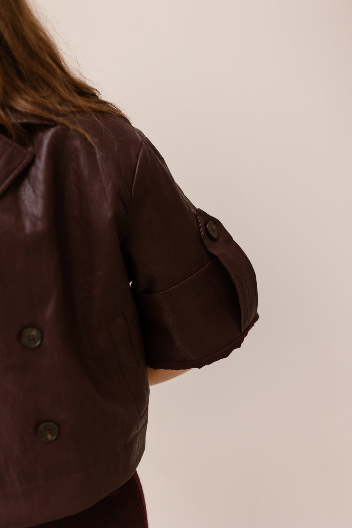 Holly Leather Jacket Bordeaux
