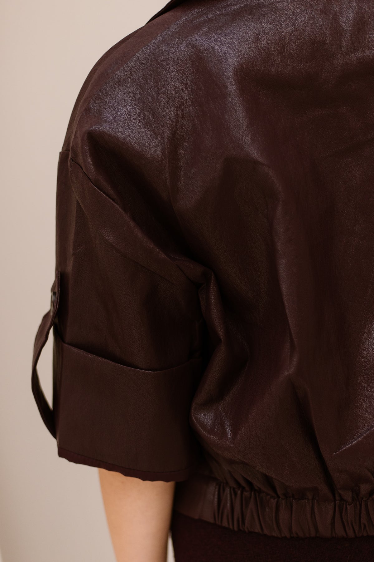 Holly Leather Jacket Bordeaux