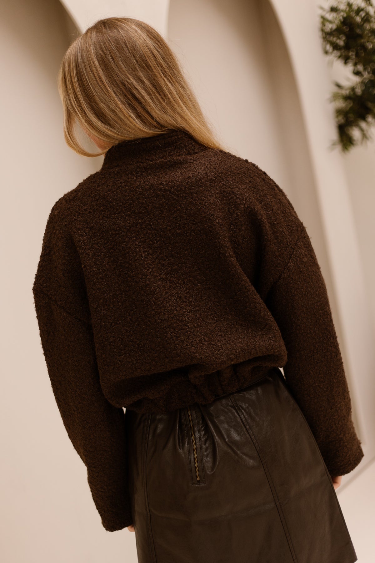 Gwen Teddy Jacket Brown
