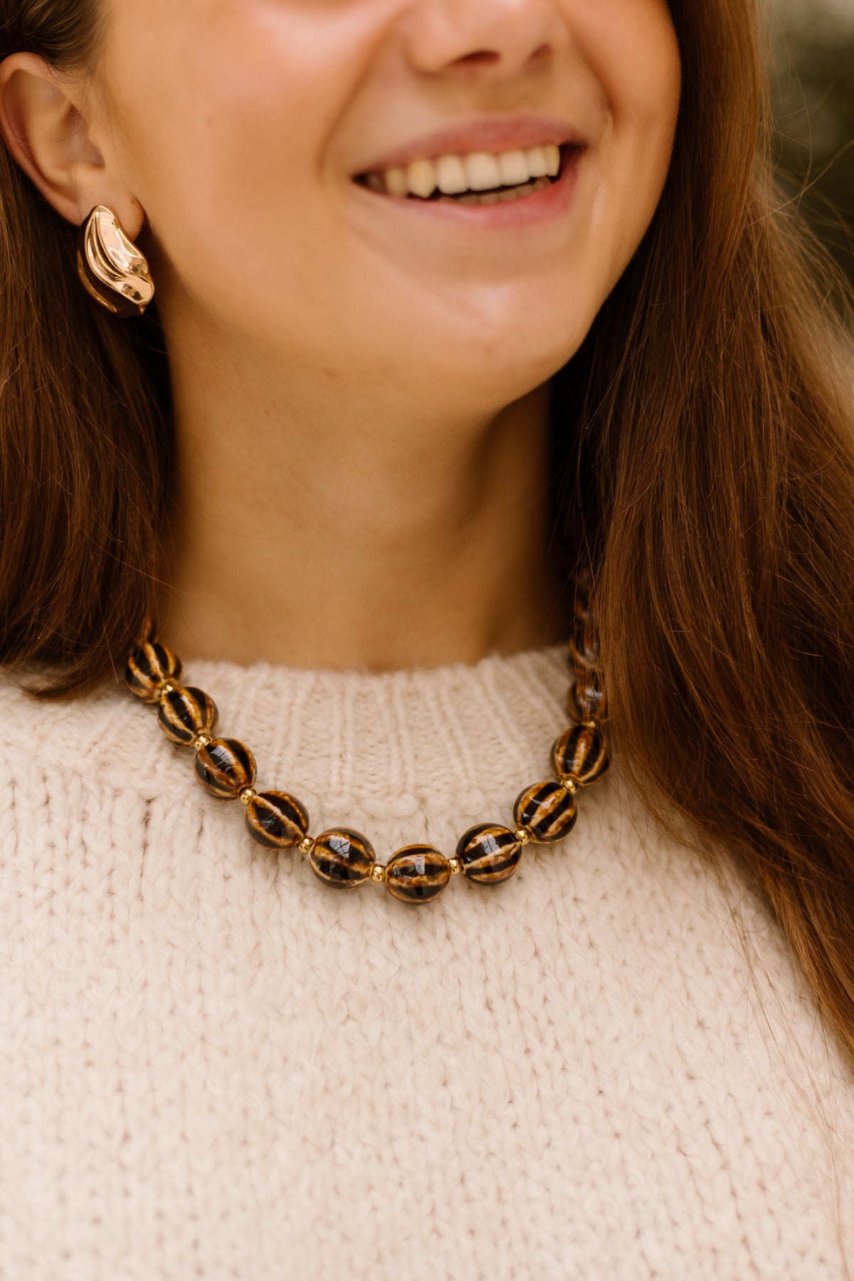 Ketting Strepen Bruin 219831