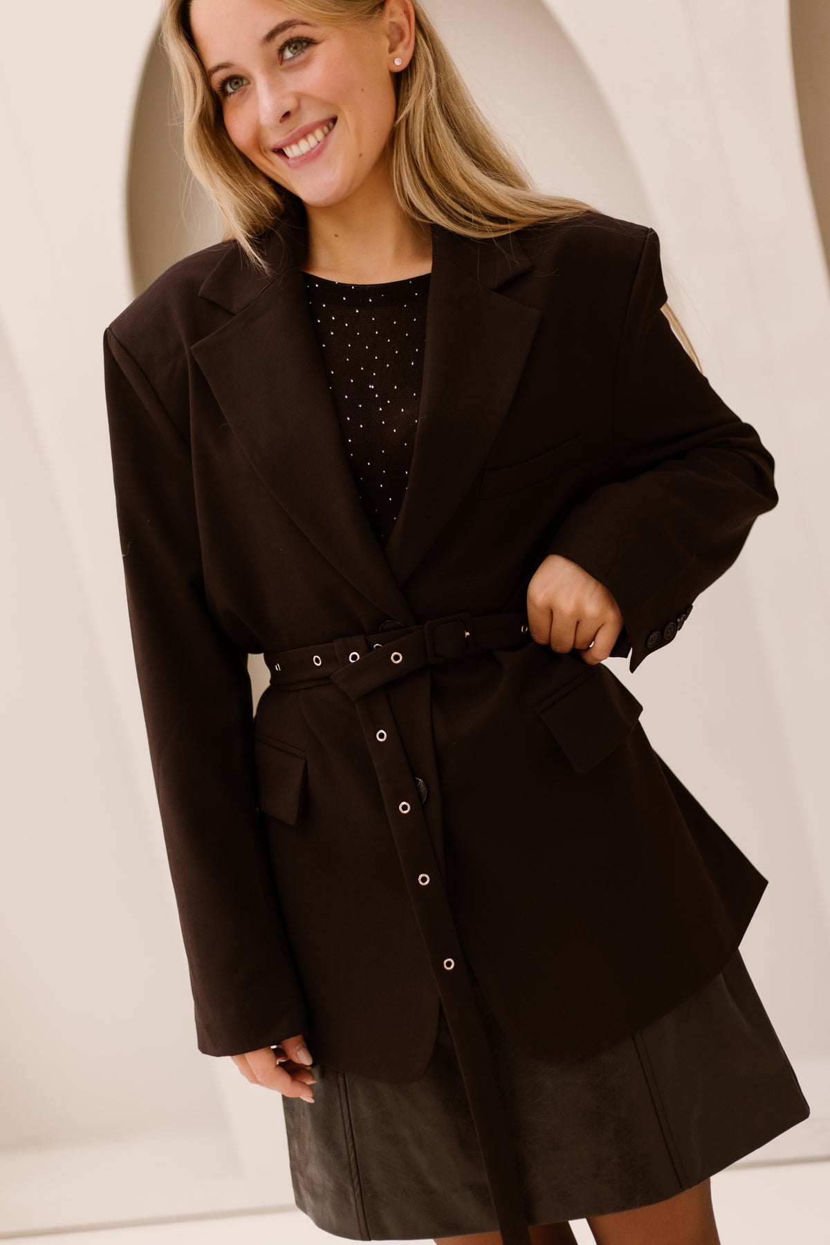 Geralda Blazer Dark Brown