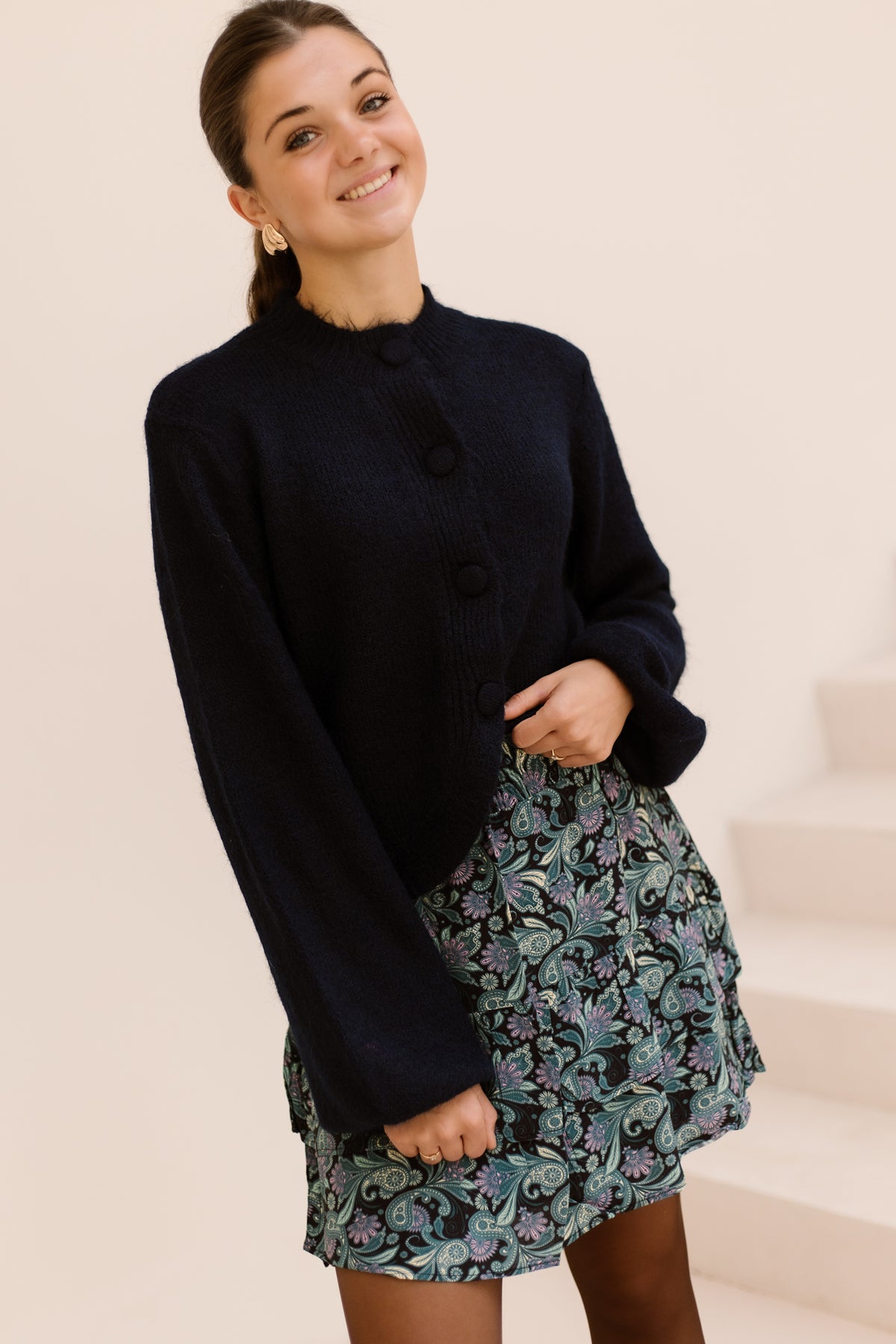 Jace skirt Black/Wood Ash