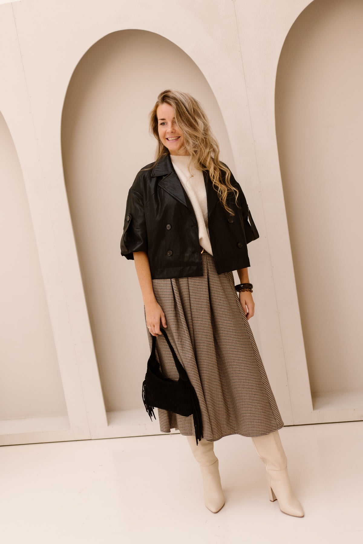 Ruit rok midi
