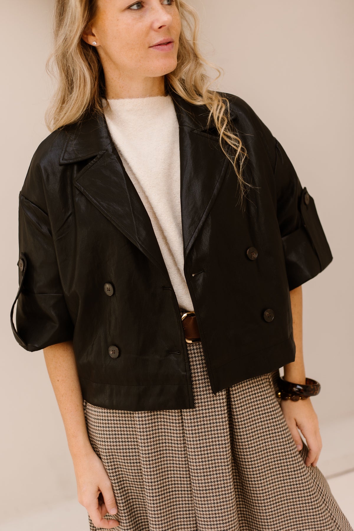 Holly Leather Jacket Black