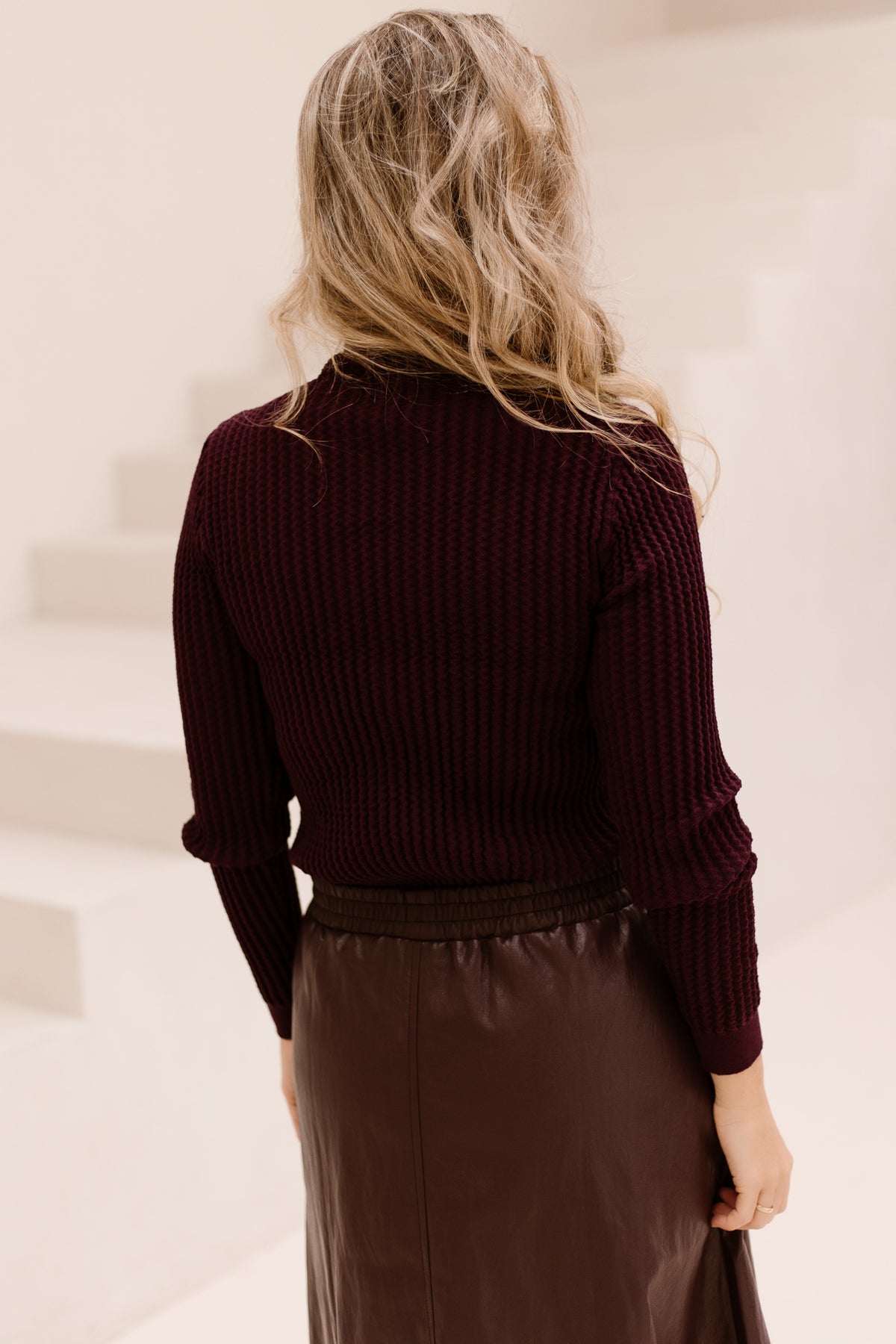 Franka rib top plum