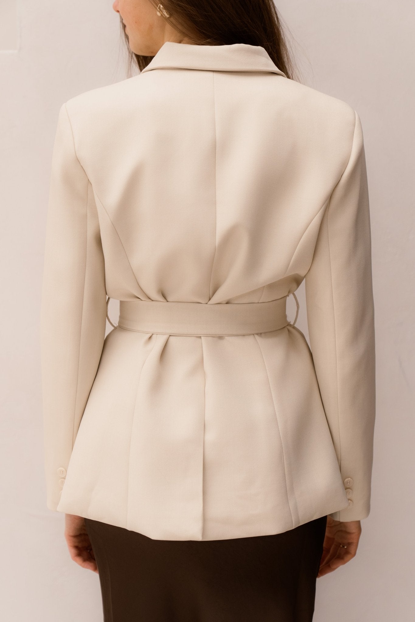 Aisha Ceintuur Blazer Beige - Bij Keesje - Bij Keesje