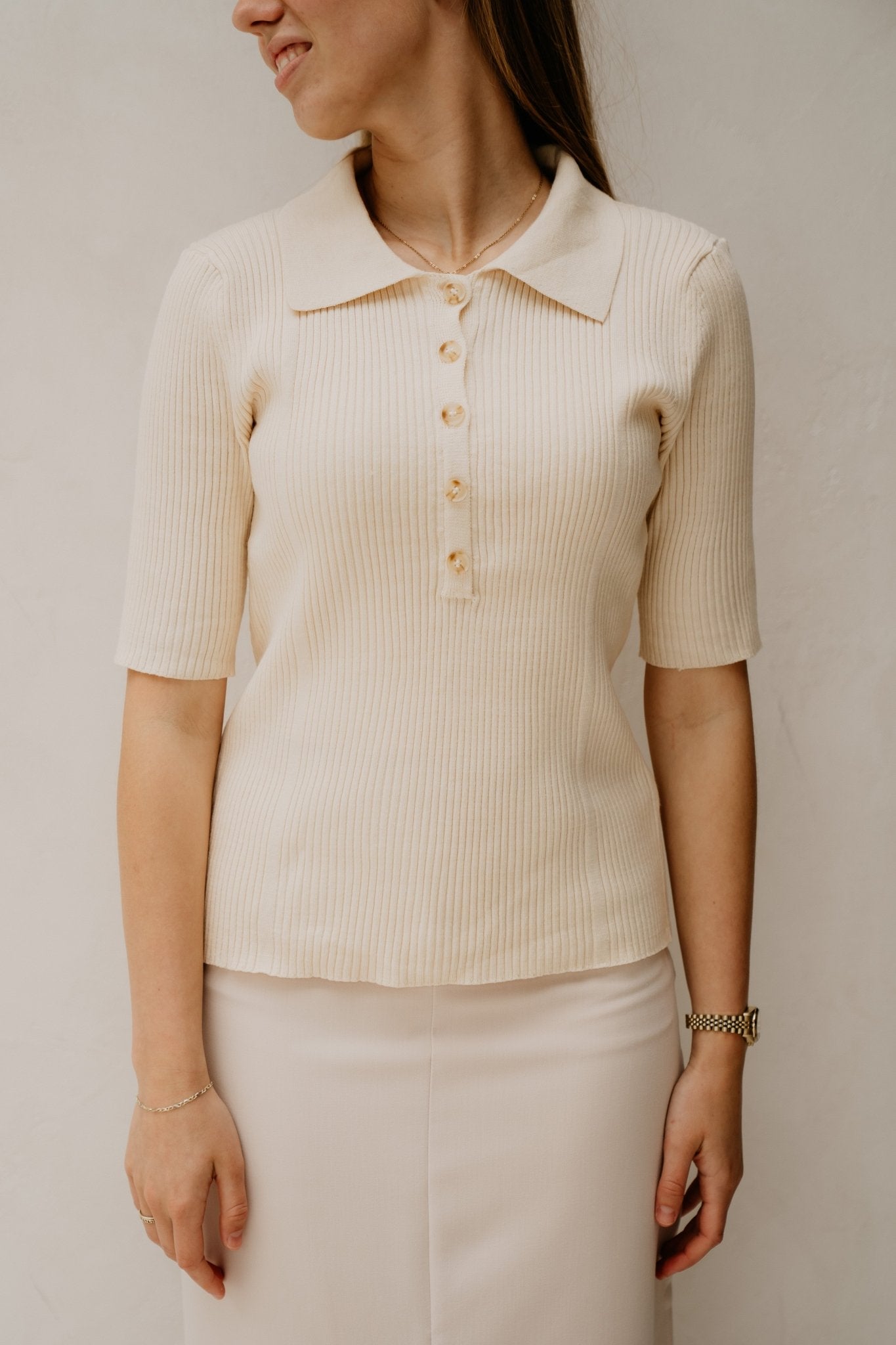 Anne Top Off White - Bij Keesje - Bij Keesje The Label - Top