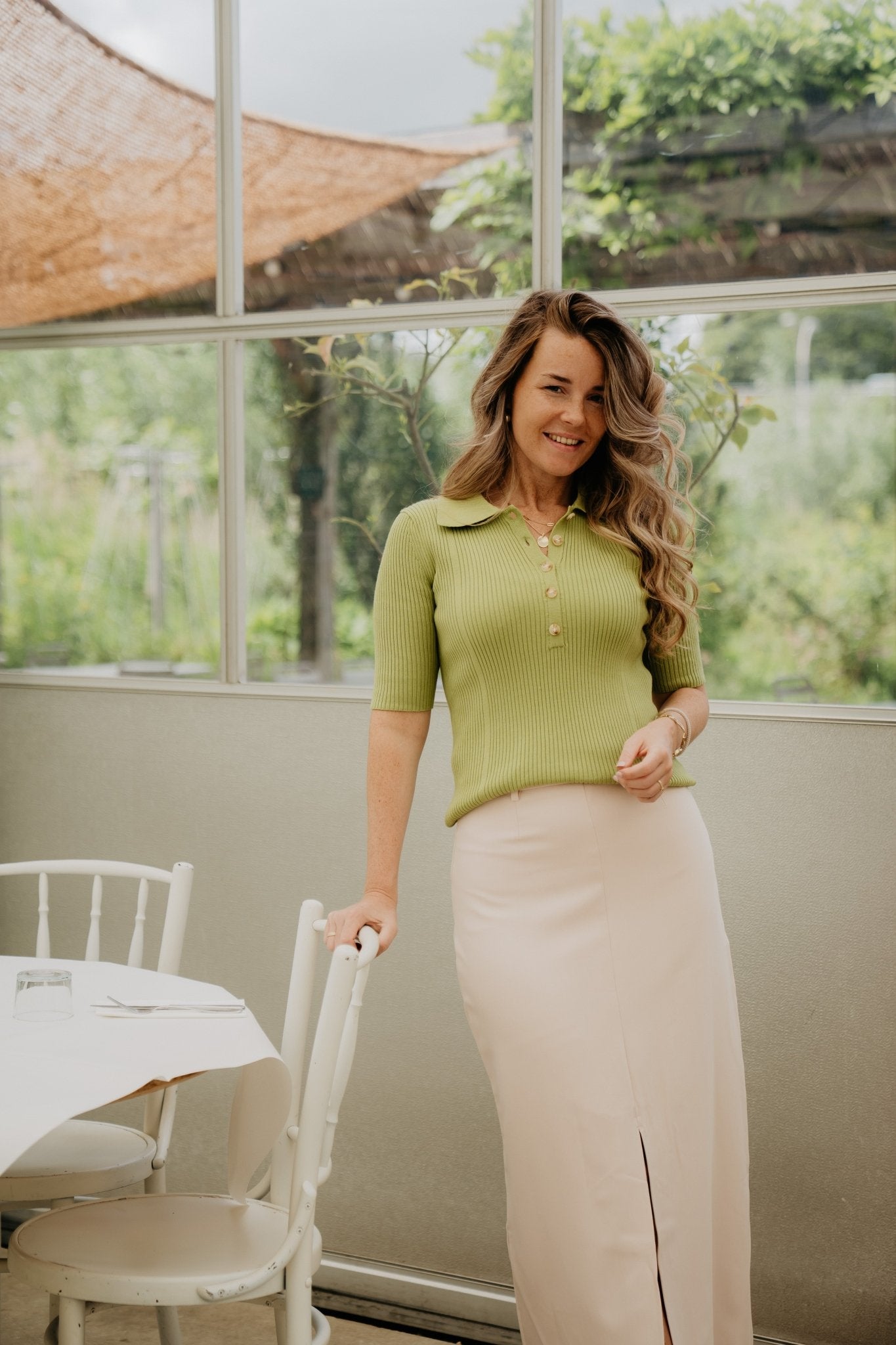 Anne Top Olive Green - Bij Keesje - Bij Keesje The Label - Top