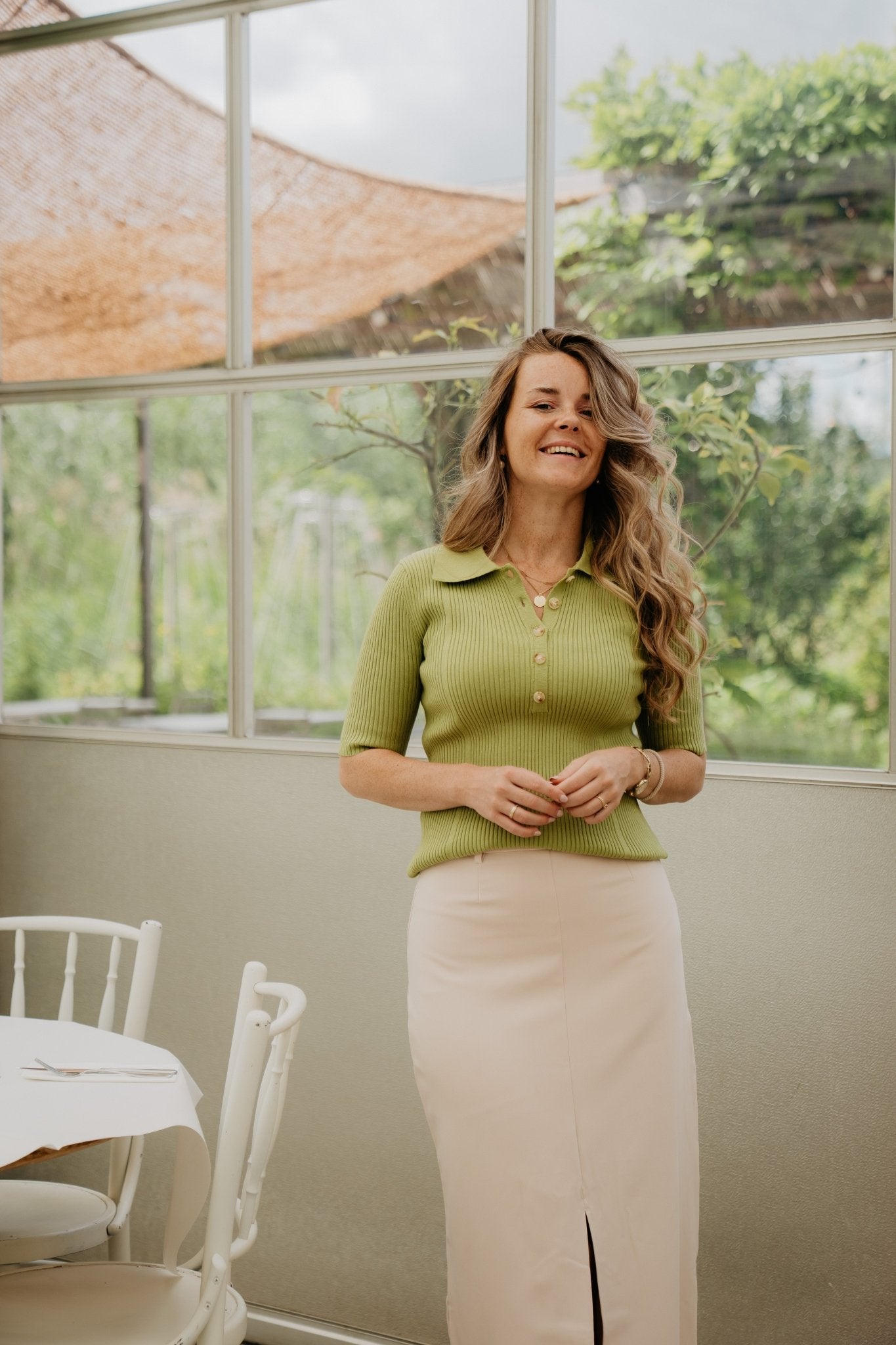 Anne Top Olive Green - Bij Keesje - Bij Keesje The Label - Top