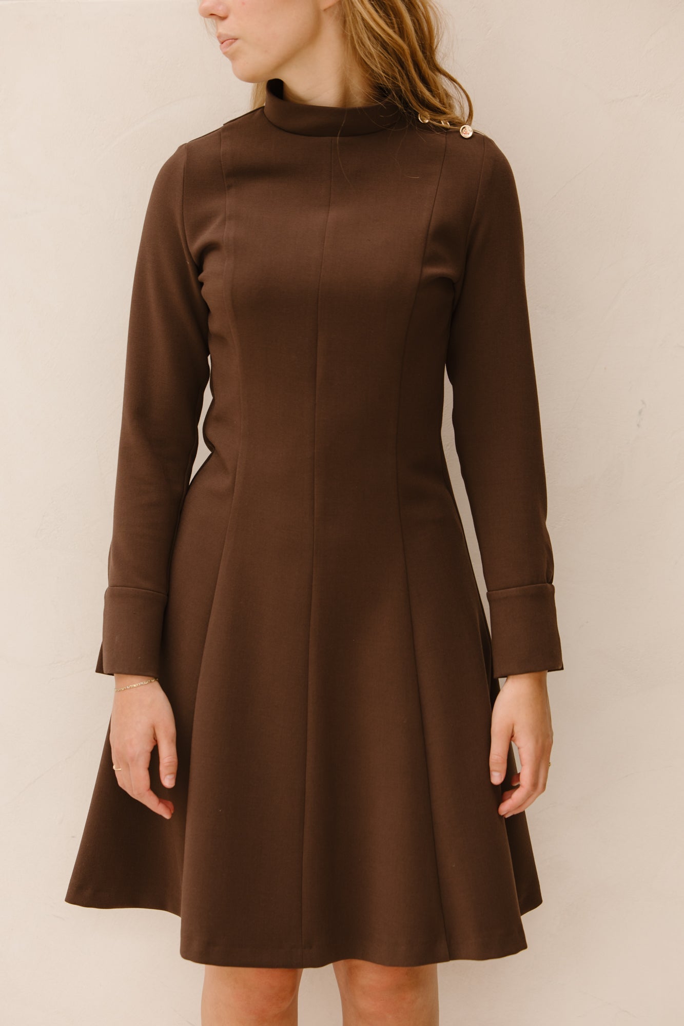 Barbara short dress brown - Bij Keesje - Maere