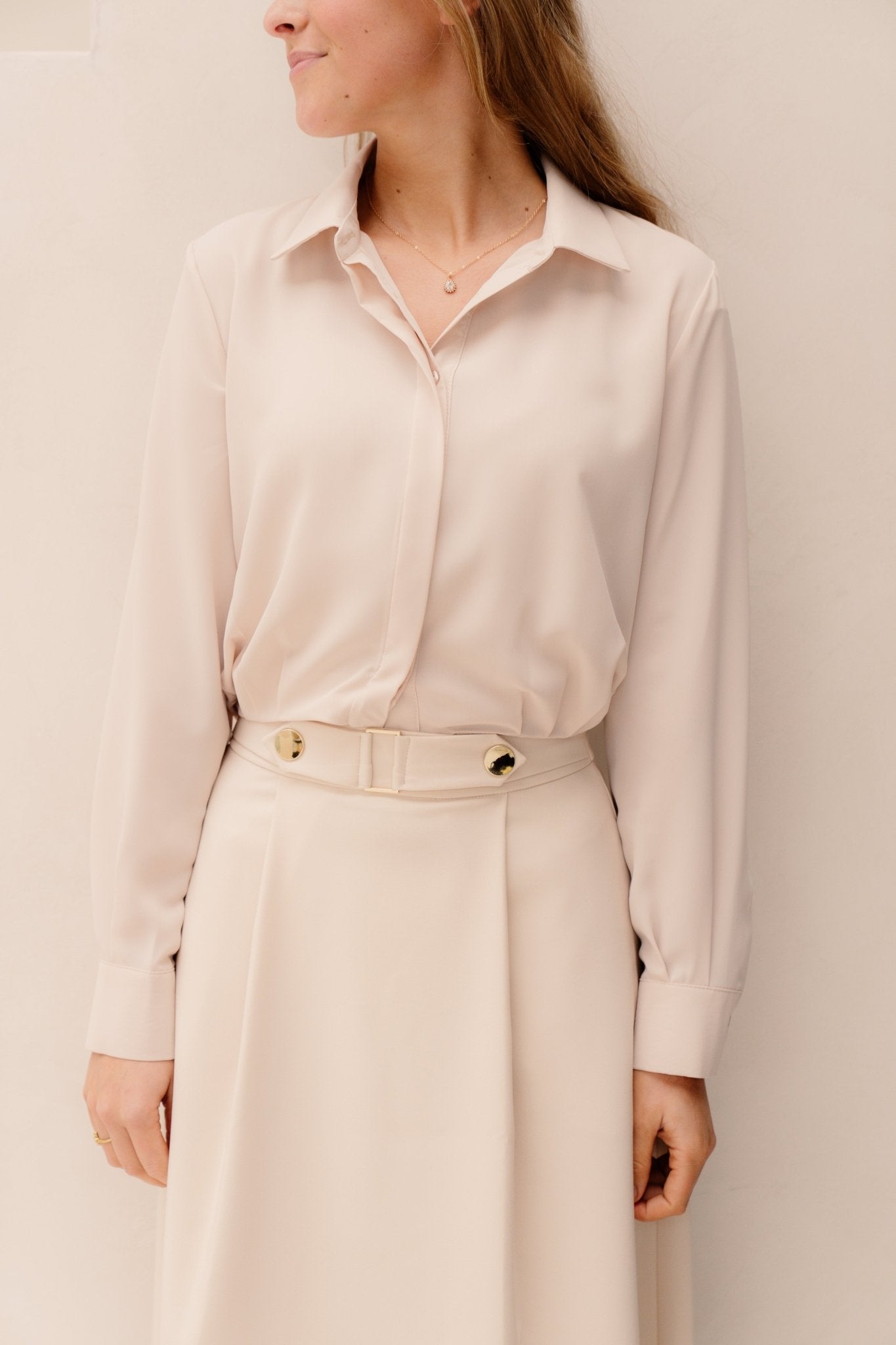 Beige chiaro beige camicia blouse - Bij Keesje - Rinascimento - Blouse
