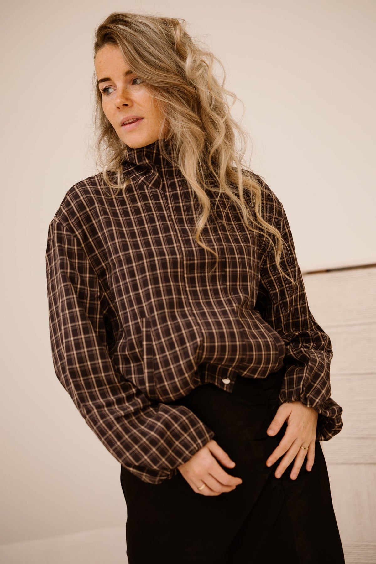 Bomber jacket black-brown - Bij Keesje - Bij Keesje - Jas