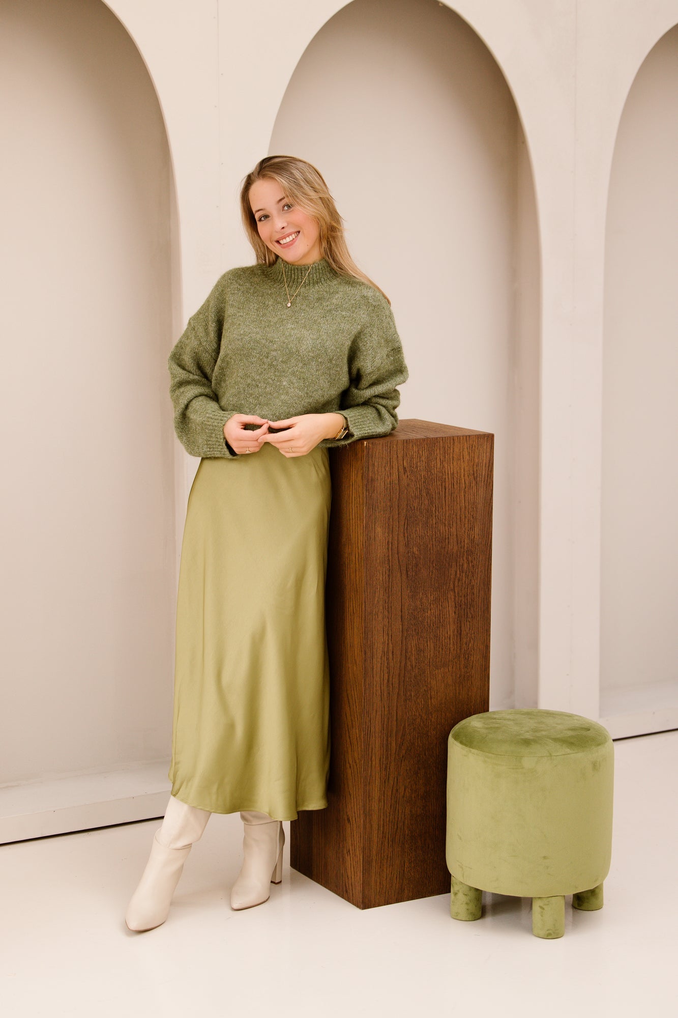 Bovary Skirt Sage Green - Bij Keesje - Neo Noir