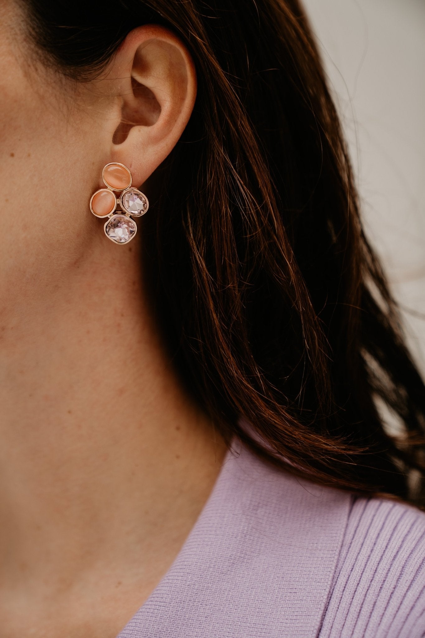 BOW19 Earring Hazel pink - Bij Keesje - BOW19 - Oorbellen