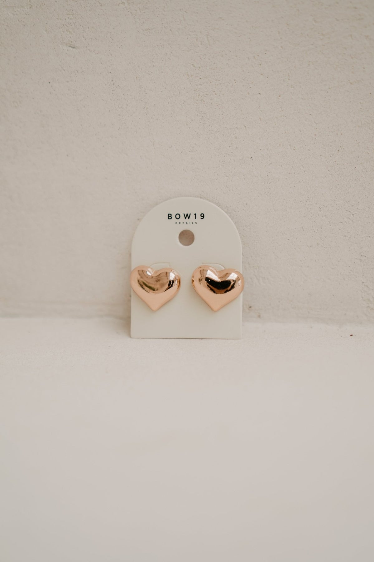 BOW19 Earring Heart Stud gold - Bij Keesje - BOW19 -