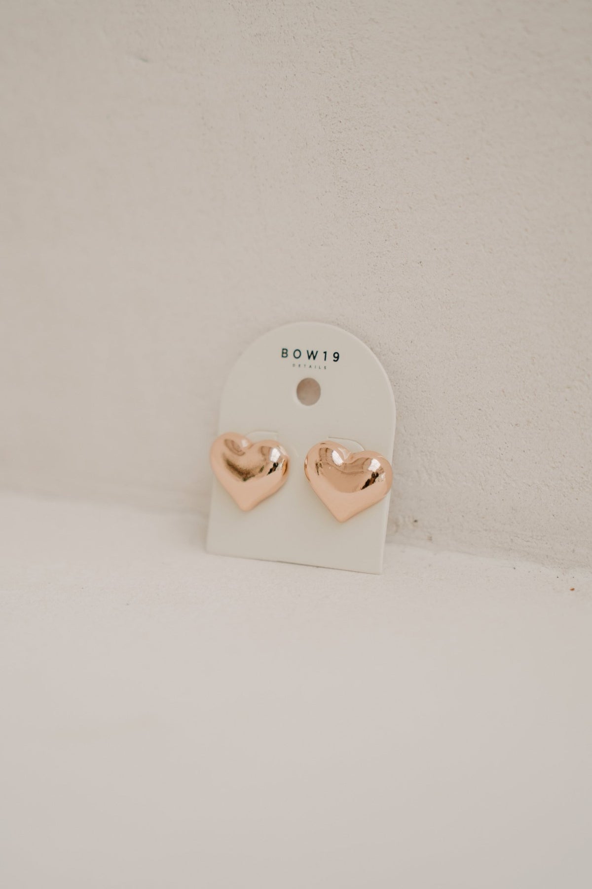 BOW19 Earring Heart Stud gold - Bij Keesje - BOW19 -