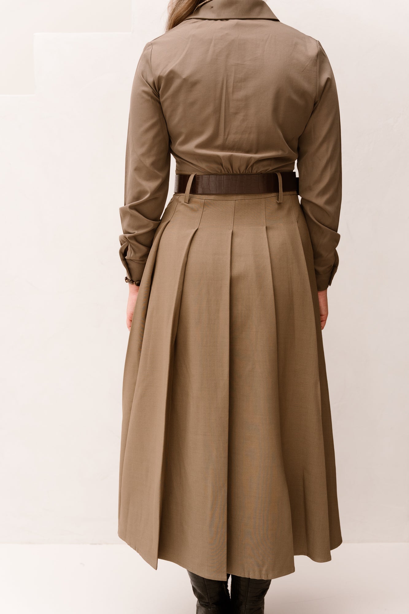 Brittni Western Dress Khaki - Bij Keesje - Bij Keesje - Jurk