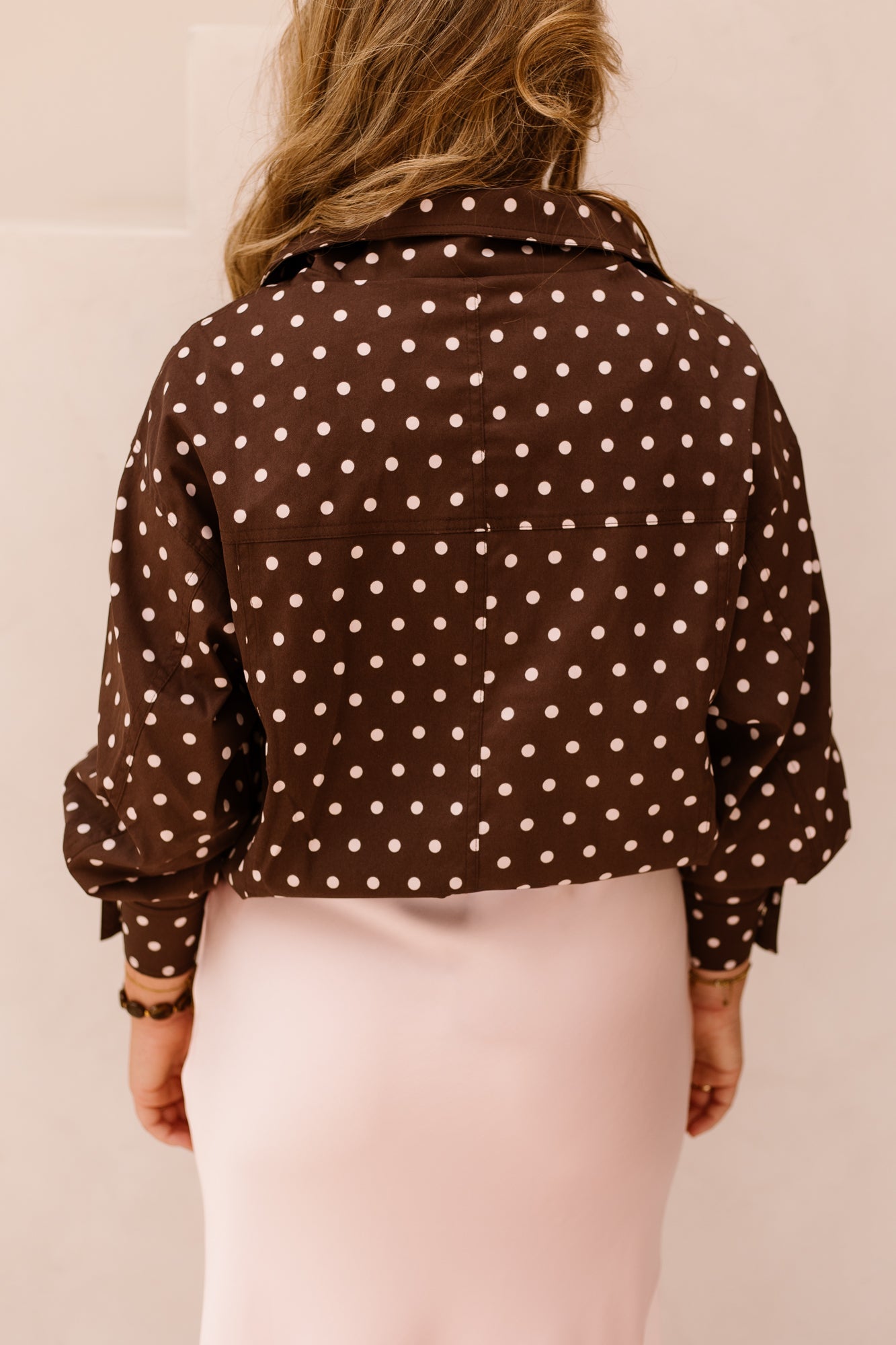 Callisa dot jacket brown - Bij Keesje - Neo Noir - Jas