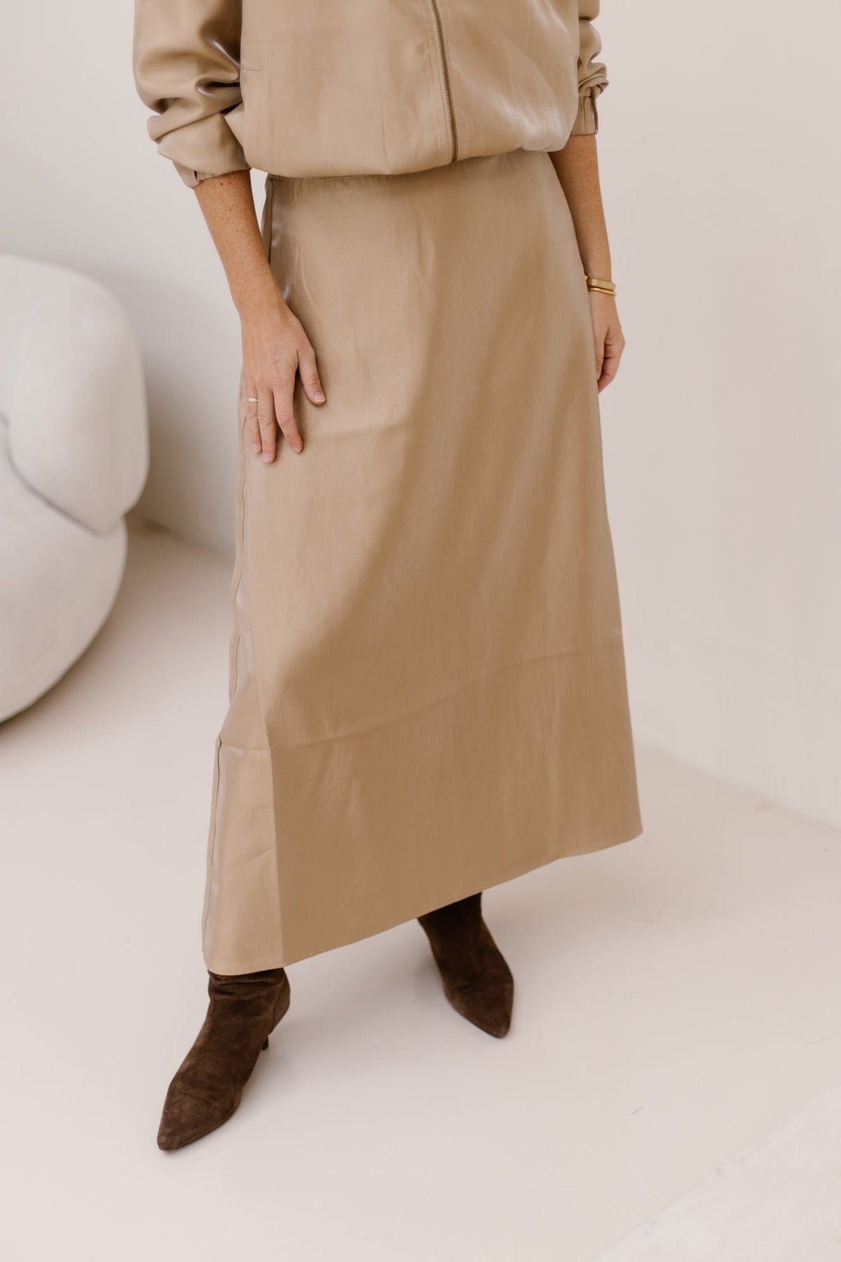 Catriona Skirt Light Camel - Bij Keesje - G-maxx - Rok