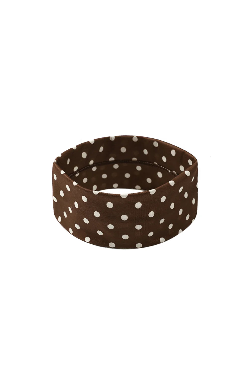 Stretch Haarband Dot Brown/White